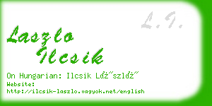 laszlo ilcsik business card